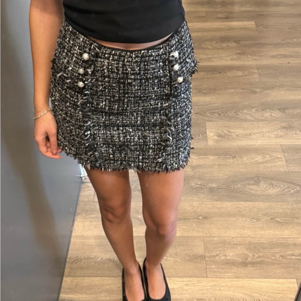 Classic Tweed Mini Skirt